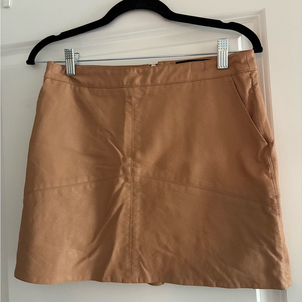 Lulu's Faux Leather Mini Skirt for Casual Wear